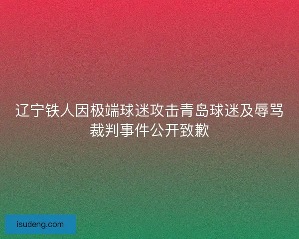 辽宁铁人因极端球迷攻击青岛球迷及辱骂裁判事件公开致歉 辽宁铁人因极端球迷攻击青岛球迷及辱骂裁判事件公开致歉